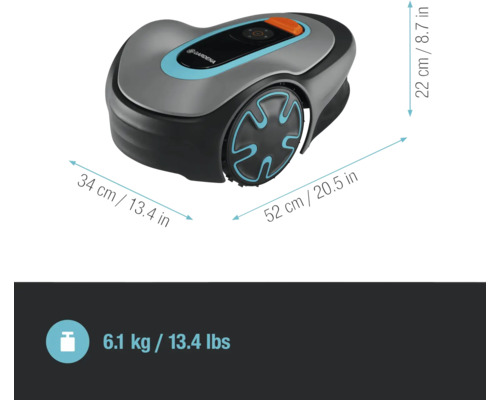 Gardena robotmaaier met maatvoering