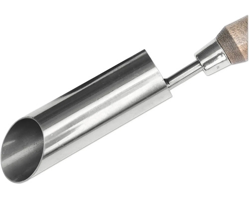 Plantgereedschap van roestvrij staal met houten handvat