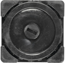 Zwarte meubelpooteindstuk met schroef