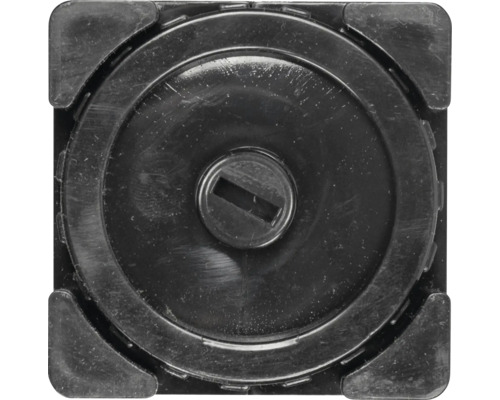 Zwarte meubelpooteindstuk met schroef