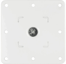 Vierkante montageplaat met schroef en bevestigingsgaten