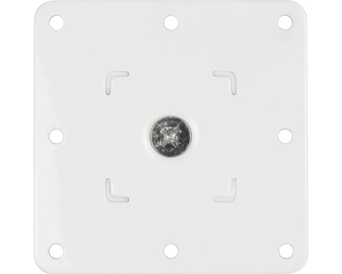 Vierkante montageplaat met schroef en bevestigingsgaten