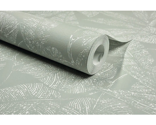 Rol behang met bladmotief