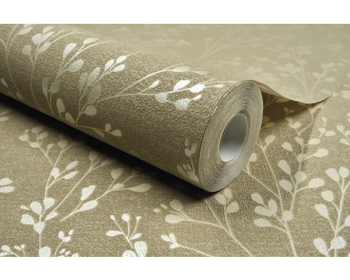 Behangrol met bladerpatroon