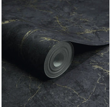 Een rol behang met marmerpatroon.