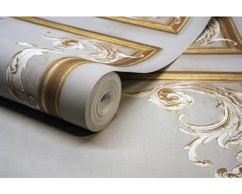 Rol vinylbehang met framepatroon en ornamenten