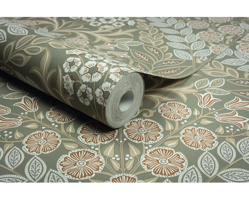 Behangrol met bloemmotief