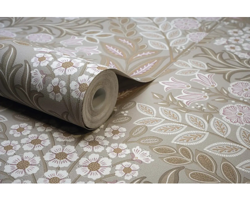 Rol behang met bloemmotief