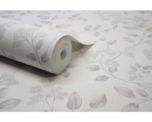 Rol vinylbehang met blad- en bloemmotief