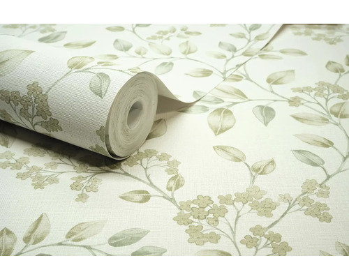 Behangrol met bladerpatroon
