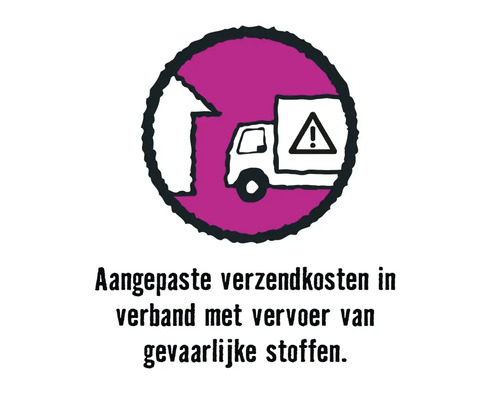 Symbool voor aangepaste verzendkosten in verband met het vervoer van gevaarlijke stoffen