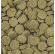 Close-up van voedertabletten voor aquariumdieren