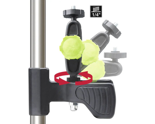 Houder met kwart-inch schroefdraad en draaifunctie