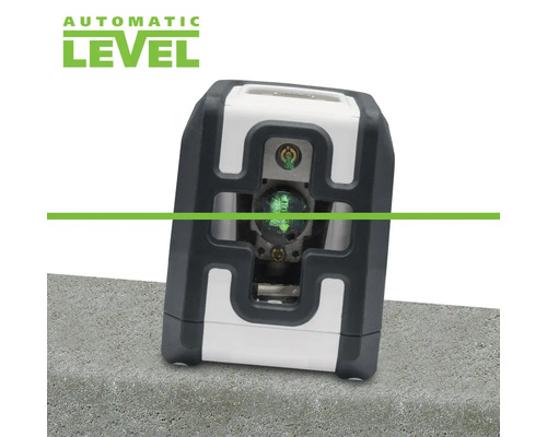 Kruislijnlaser met automatische nivellering op beton