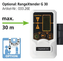 Laserliner RangeXtender G 30 voor het verlengen van het bereik van lasermeetapparatuur tot maximaal 30 meter