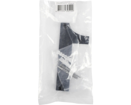 Huisnummer één met bevestigingsmateriaal in verpakking