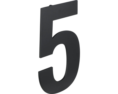 Huisnummer 5 van metaal