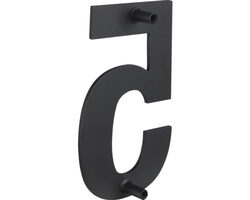 Huisnummer 5 van metaal