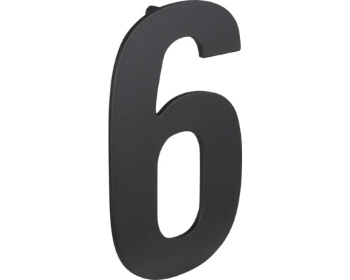 Huisnummer 6 van metaal