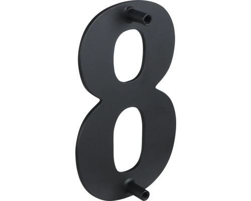 Huisnummer 8 van metaal