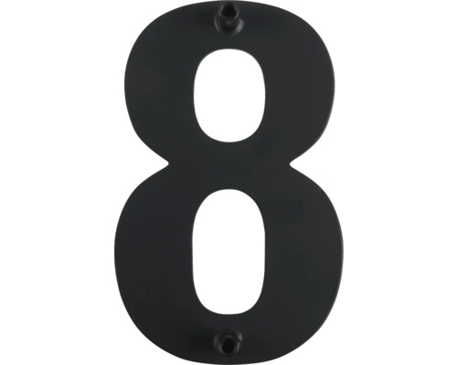 Huisnummer 8 van metaal