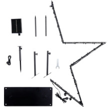 LED-sterlichtsnoer met zonnepaneel en accessoires