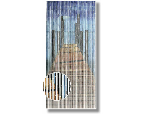 Gordijn van bamboe kralen met diermotief