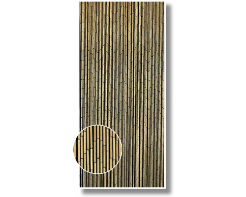Bamboe gordijn met verticale strepen