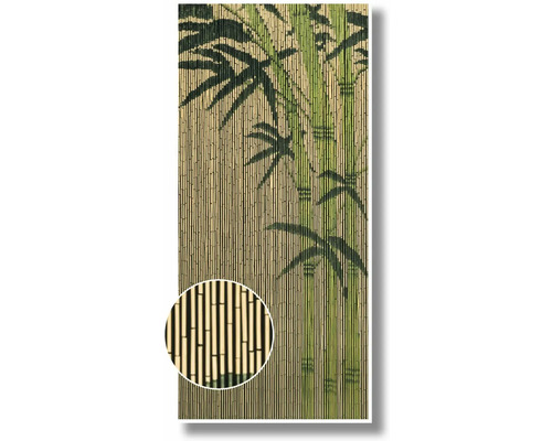 Bamboe gordijn met bamboebladmotief