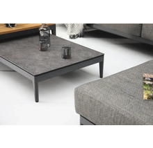 Tuin tafel met stenen blad en glazen