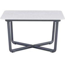 Vierkante bijzettafel met metalen frame