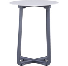 Zijtafel met rond tafelblad en metalen frame