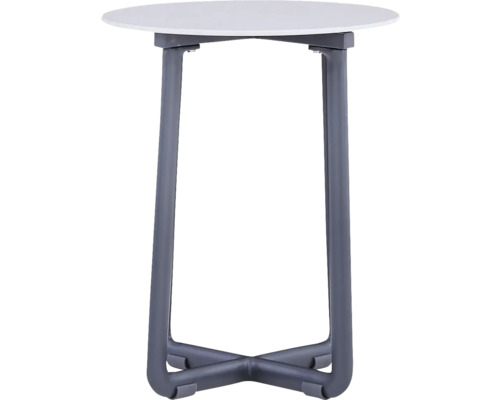 Zijtafel met rond tafelblad en metalen frame