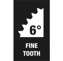 Symbool fijne vertanding 6 graden