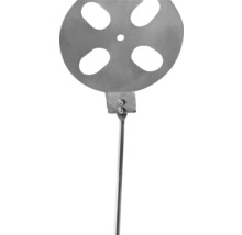 Pizza schep van metaal met ronde schop en gaten