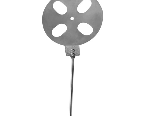 Pizza schep van metaal met ronde schop en gaten