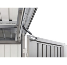 Detailweergave van een apparatenbox met gasdrukveer