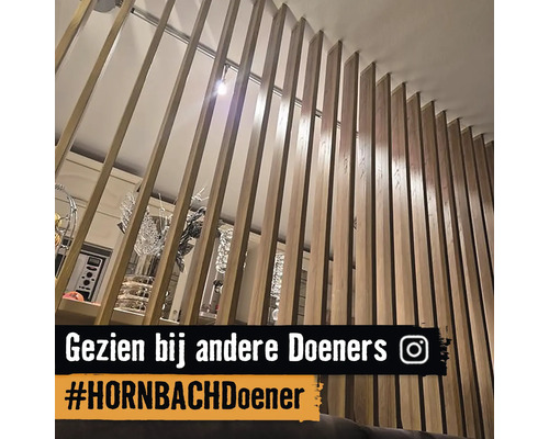 Houten lamellen als ruimteverdeler