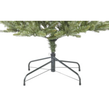 Detailopname van een kunstkerstboom met metalen voet