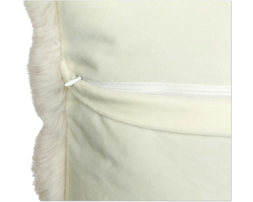 Sierkussen met bontrand en ritssluiting