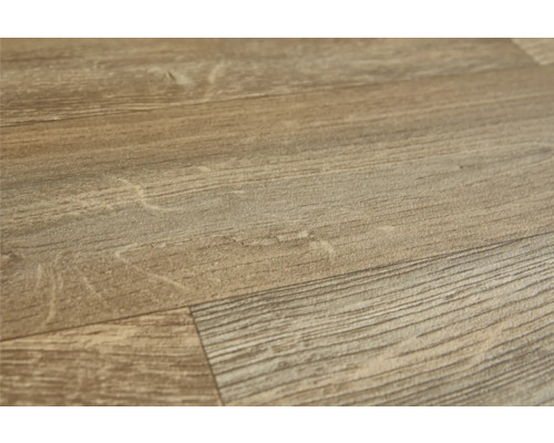 Close-up van een laminaatvloer met houtlook