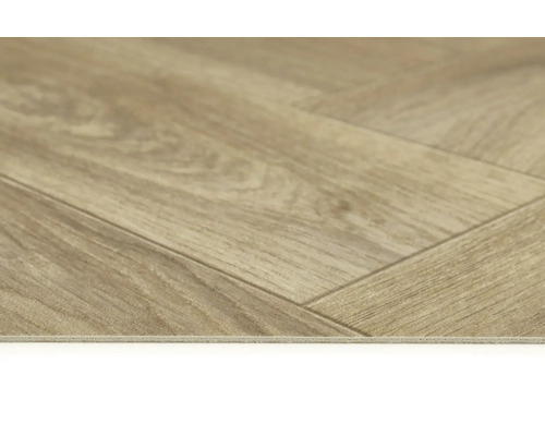 Close-up van vinylvloer met houtlook.