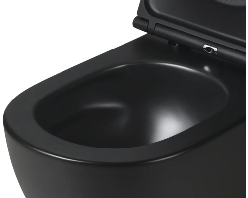 Wandcloset diepspoel met spoelrand en toiletzitting