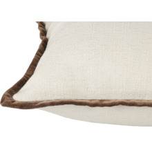 Decoratief kussen met bruine fluwelen rand
