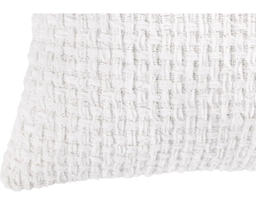 Wit decoratief kussen met geweven textuur