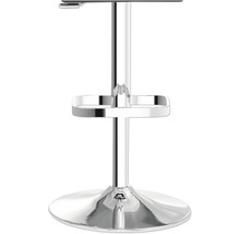 Chroomkleurige barkruk met voetsteun
