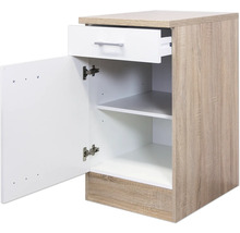Open onderkast met lade en legplanken