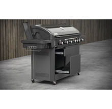 Gasbarbecue met bedieningsknoppen en opbergruimte