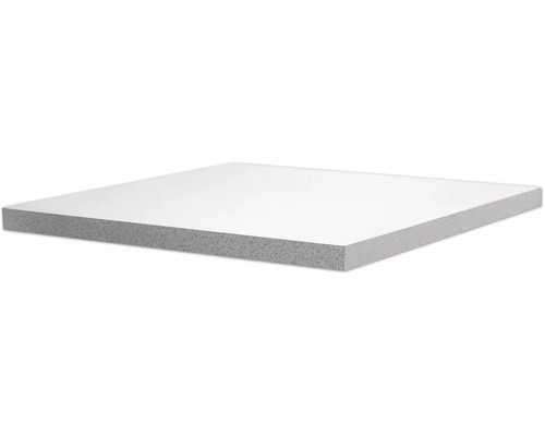 Een enkele, witte houten bouwplaat.