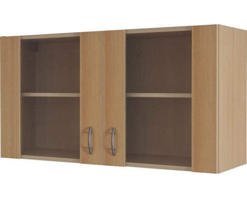 Hangende wandkast met twee deuren en twee legplanken